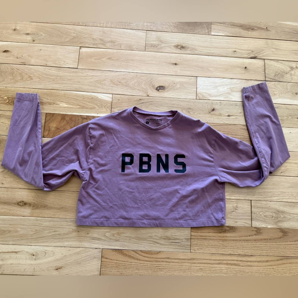 Alphalete PBNS Cropped Long Sleeve – Size Small – Mauve